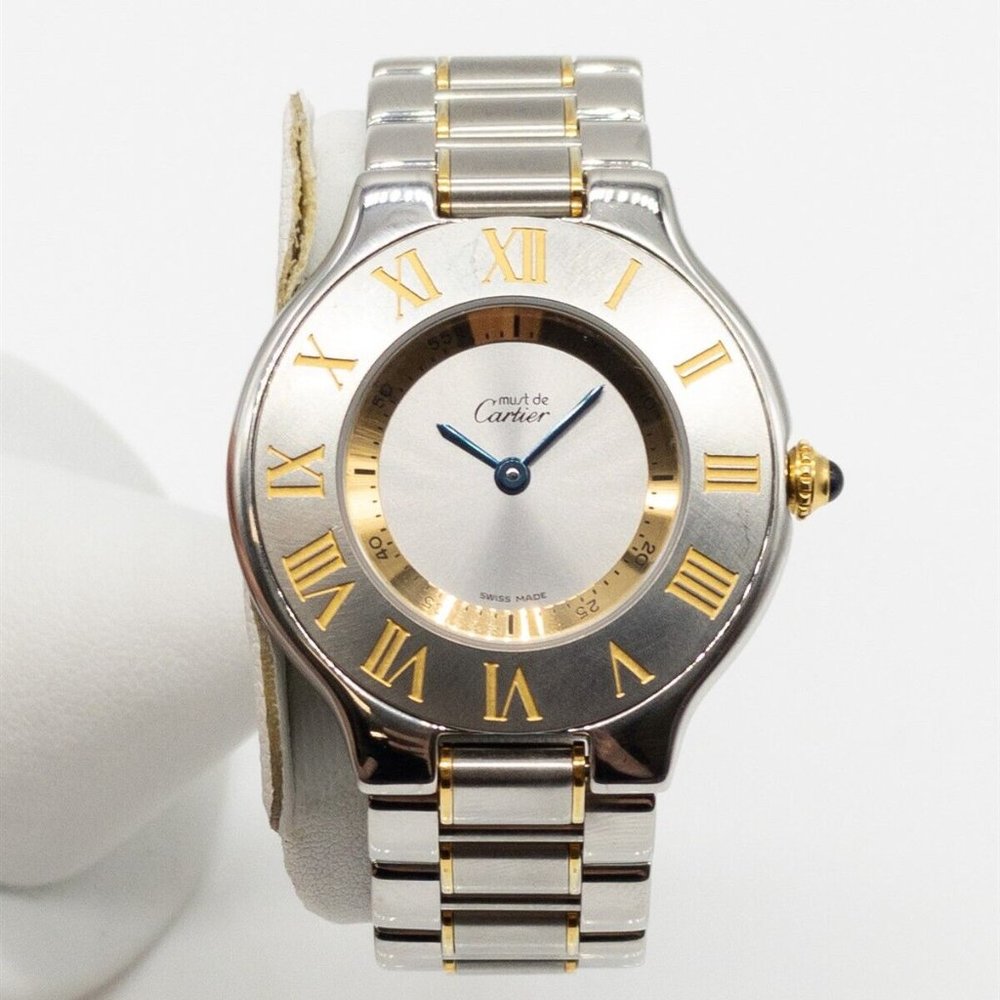 MINT! Cartier Must De 18k 28mm Ladies Watch - Picture 1 of 6
